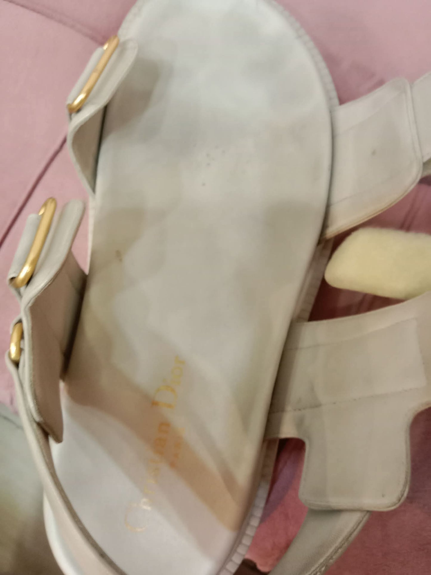 Christian Dior Dioract Sandals Beige Size 37