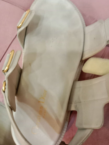 Christian Dior Dioract Sandals Beige Size 37