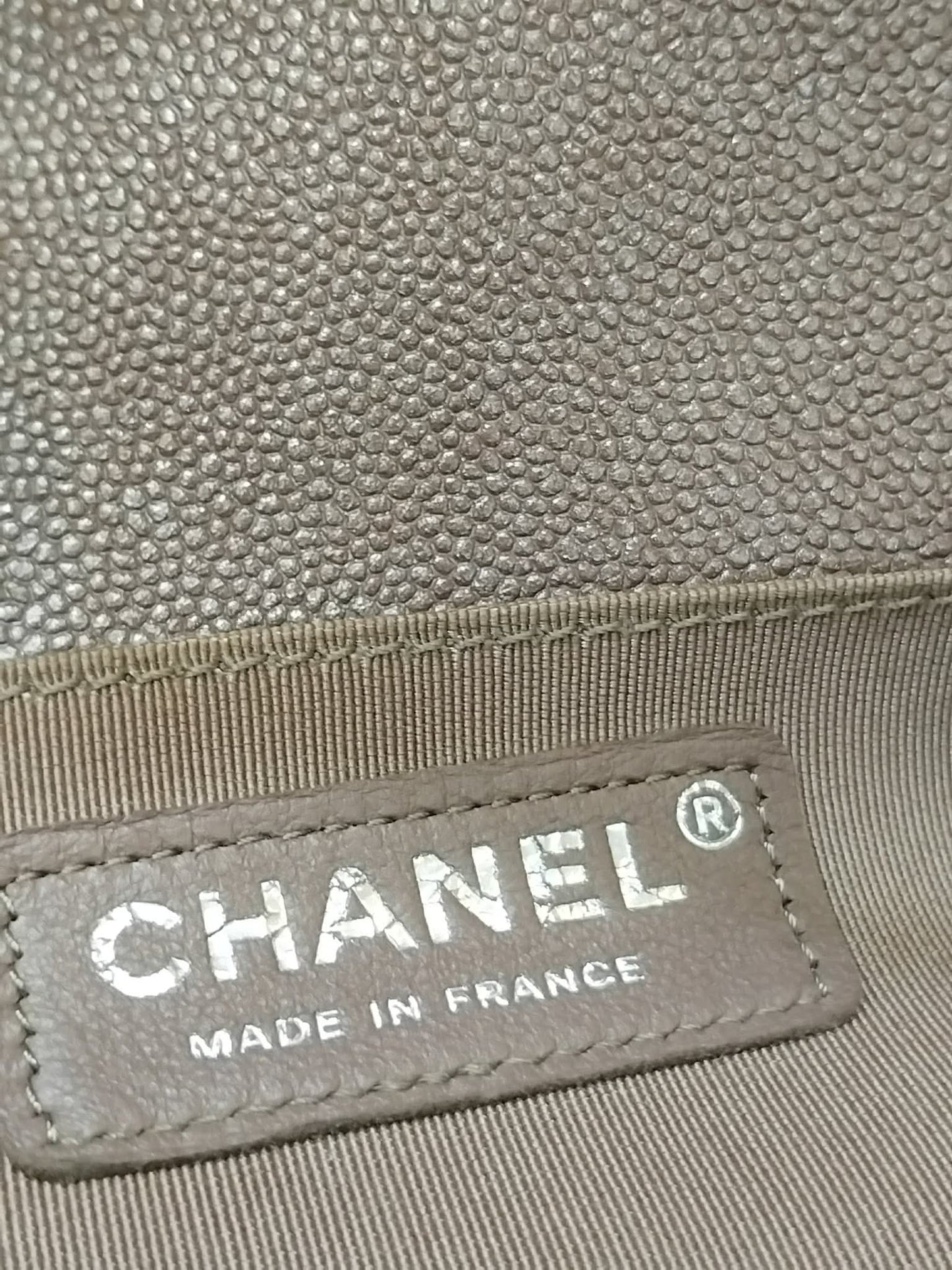 Chanel Le Boy Rose Gold Old Medium Caviar Series 26