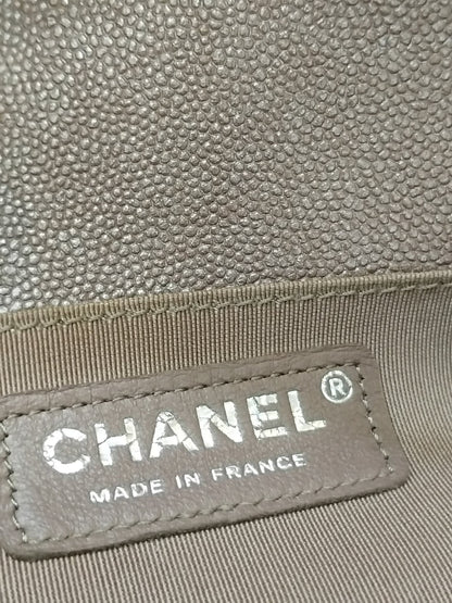 Chanel Le Boy Rose Gold Old Medium Caviar Series 26