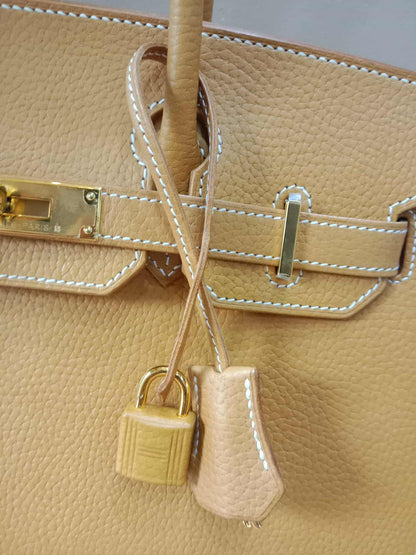 Hermes Birkin 30 Sellier Vache Naturelle Sable Grainee Stamp K 2025