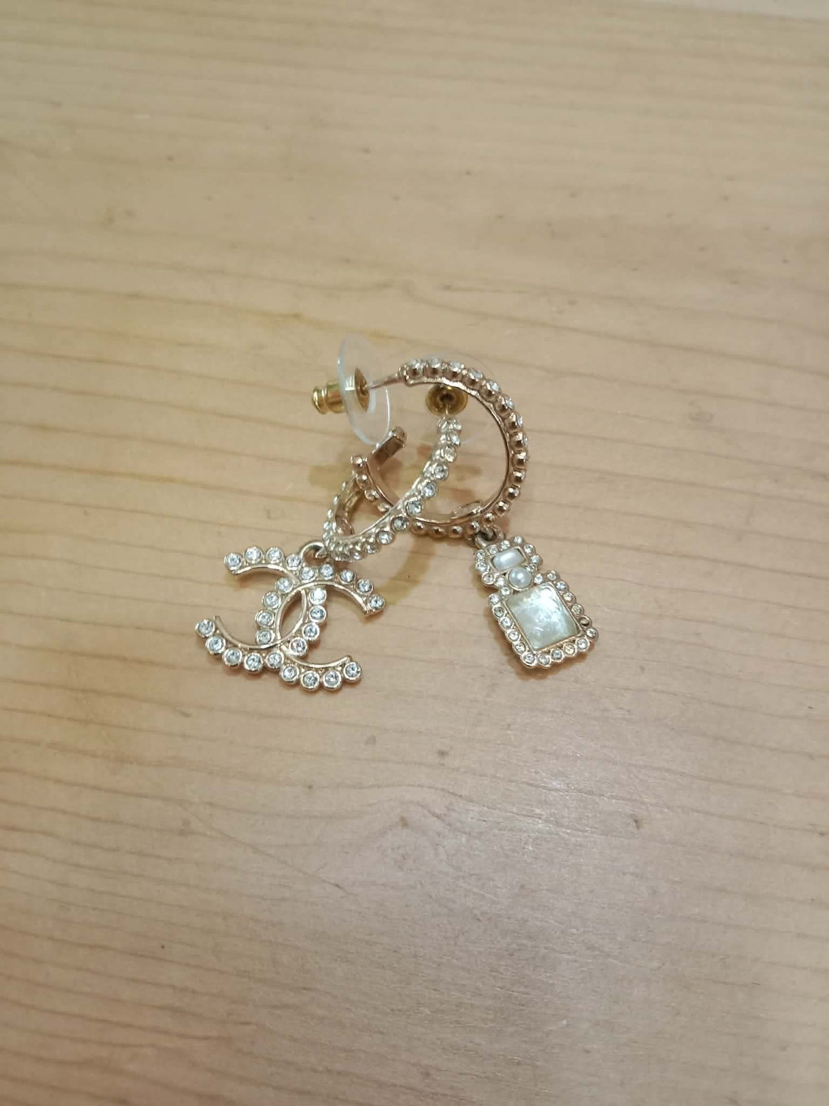 Chanel Drop Hoop Earrings