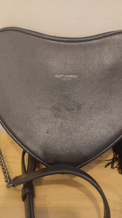 YSL Heart Black Slingbag