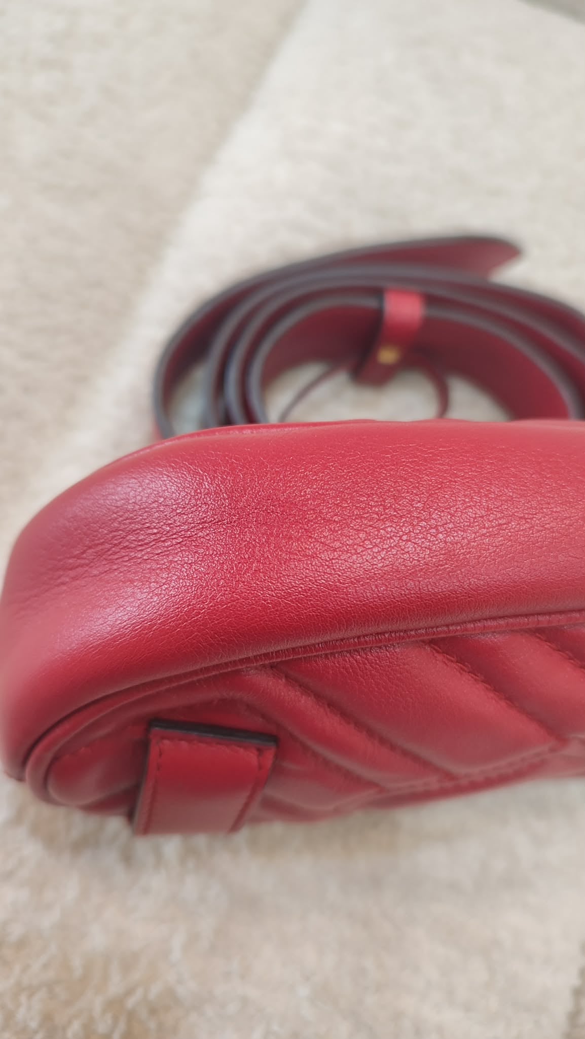 Gucci GG Marmont Beltbag Red