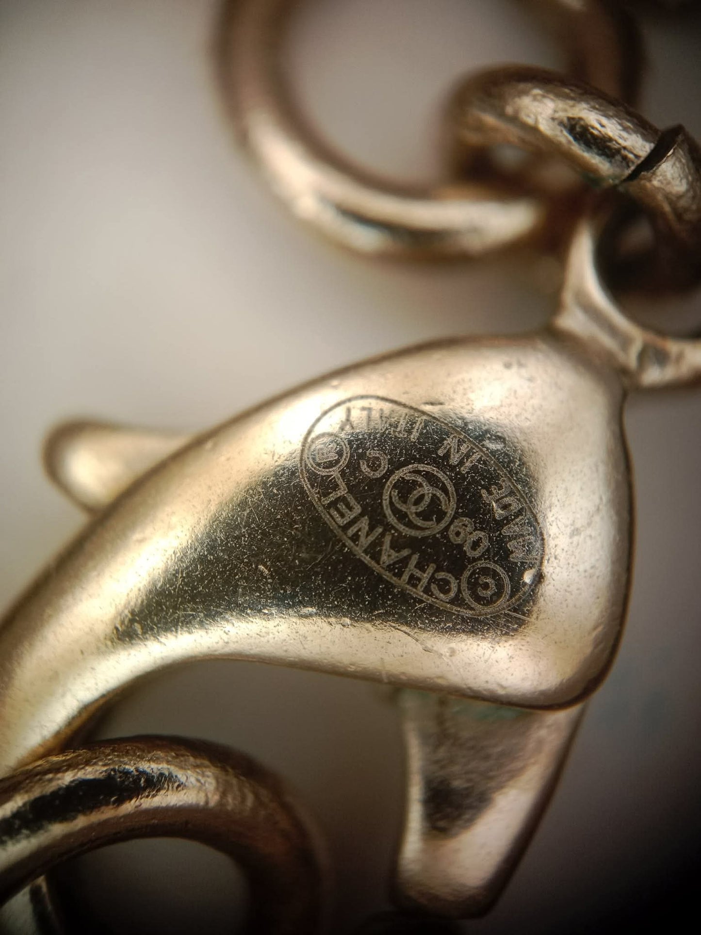 Chanel Crystal CC Pendant Crystal Necklace Silver