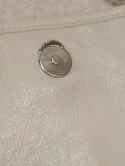 Saint Laurent Niki Medium Shoulder Bag in White Quilted Calfskin