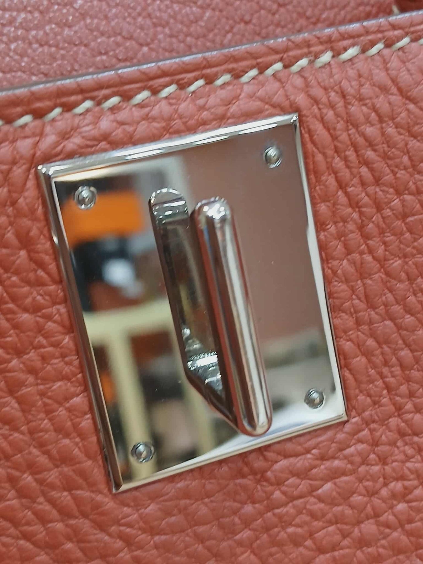 Hermes Jypserie 28 Clemence Rouge Venetian Stamp  P 2012