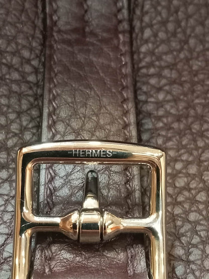 Hermes Halzan 25 Clemence Rouge/Framboise Stamp Z 2021