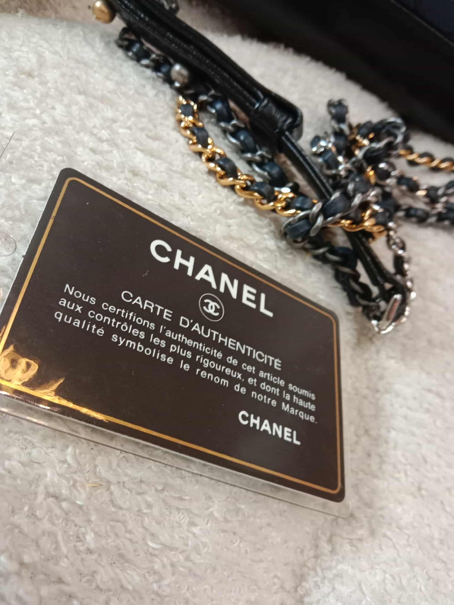 Chanel Gabrielle Small Hobo Bag in Navy/Black Calfskin Series 25