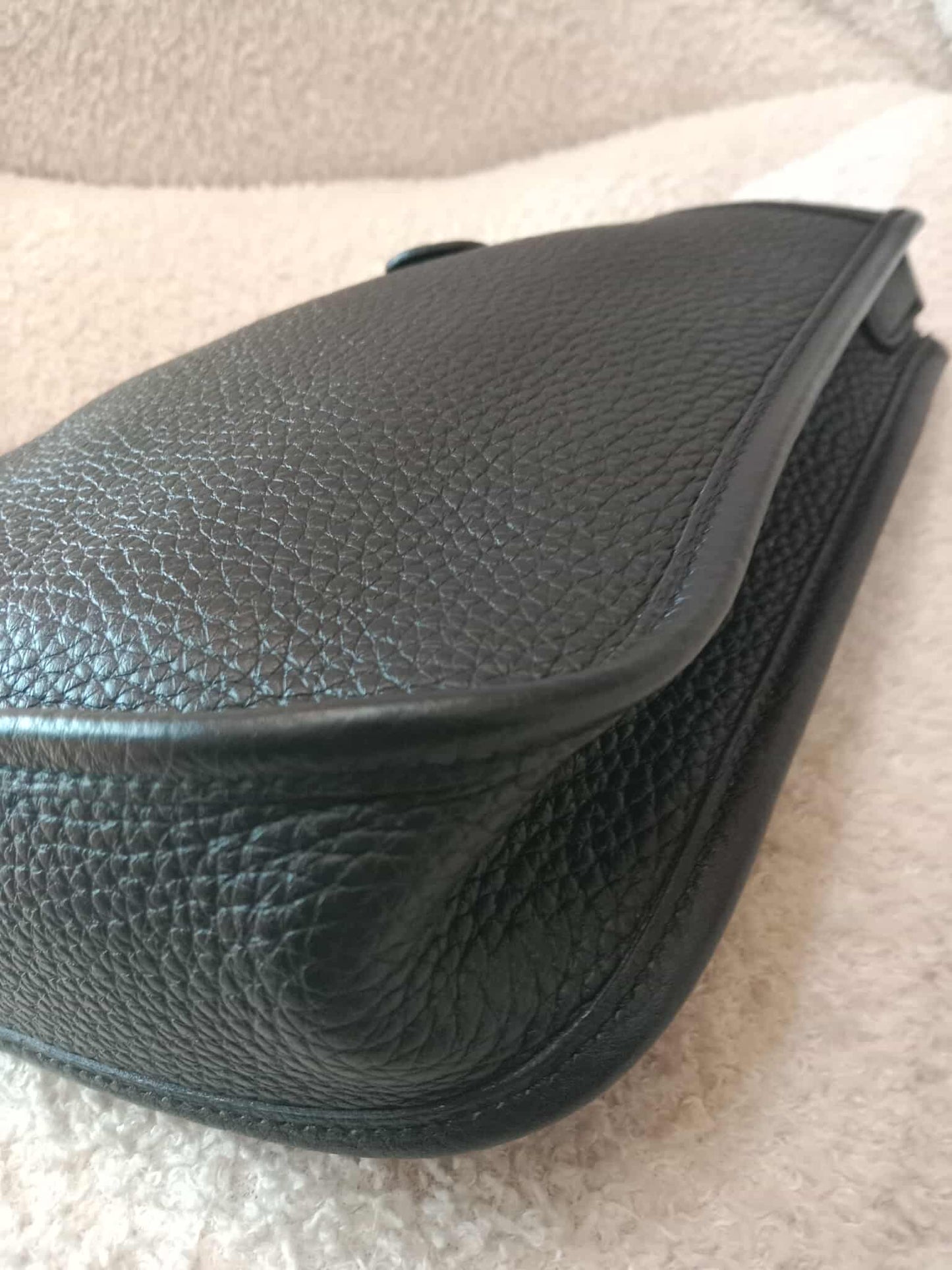 Hermes Mini Evelyne Noir Clemence Stamp U 2022