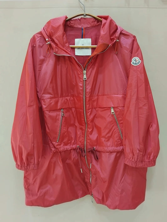 Moncler Sanve Red Hooded Jacket Size 1