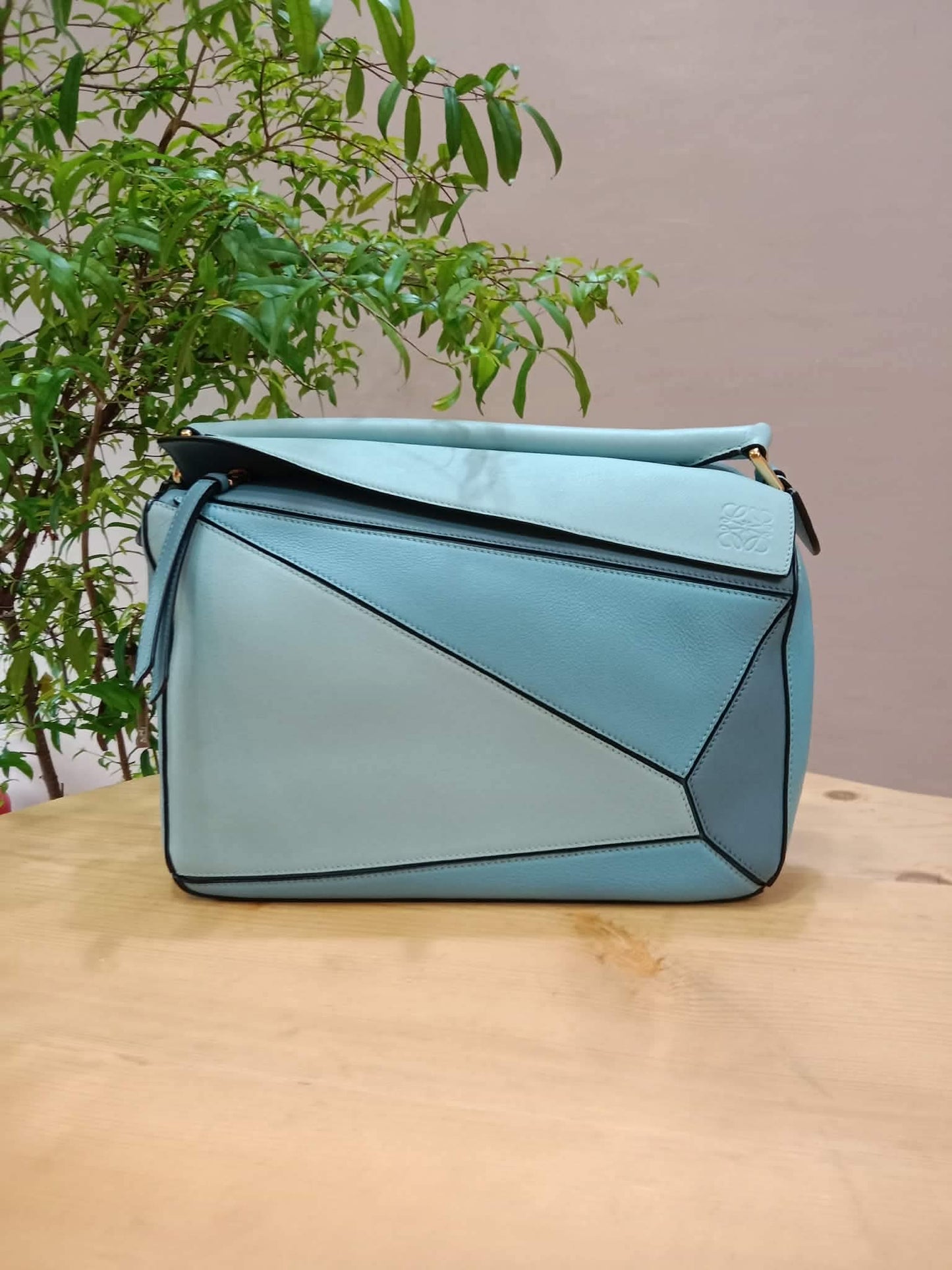 Loewe Puzzle Bag Tricolor Blue Medium
