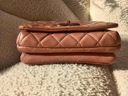 Chanel Mini Seasonal Wood Top Handle Flap Bag Peach Series 26