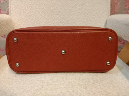 Hermes Bolide 31 Orange Clemence Stamp H Square 2004