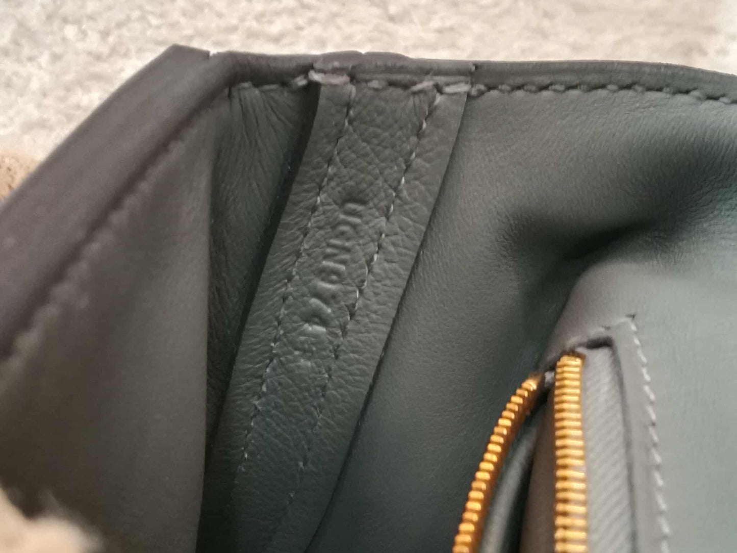 Hermes Mini 24/24 Gris Meyer Evercolor Stamp U 2022