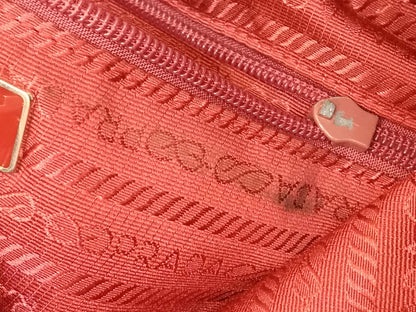 Prada Tessuto Nylon Top Handle Bag Red