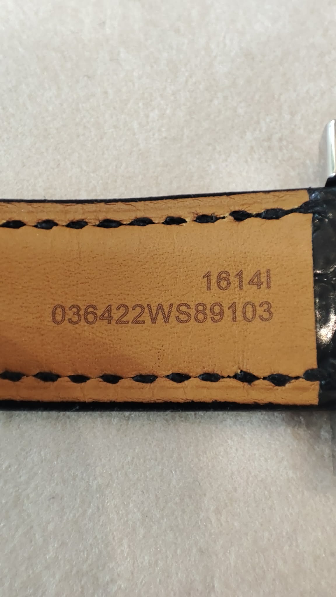 Hermes H Watch Noir Croc Leather Strap