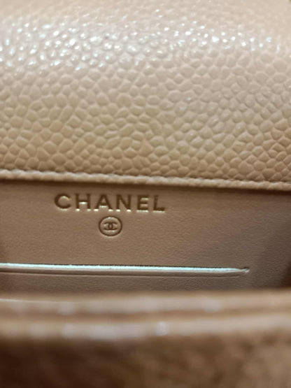 Chanel Golden Class Phone Holder Caviar Crossbody Bag Beige Series 25