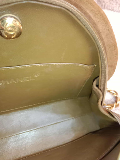 Chanel Vintage Suede Moon Bag Series 1