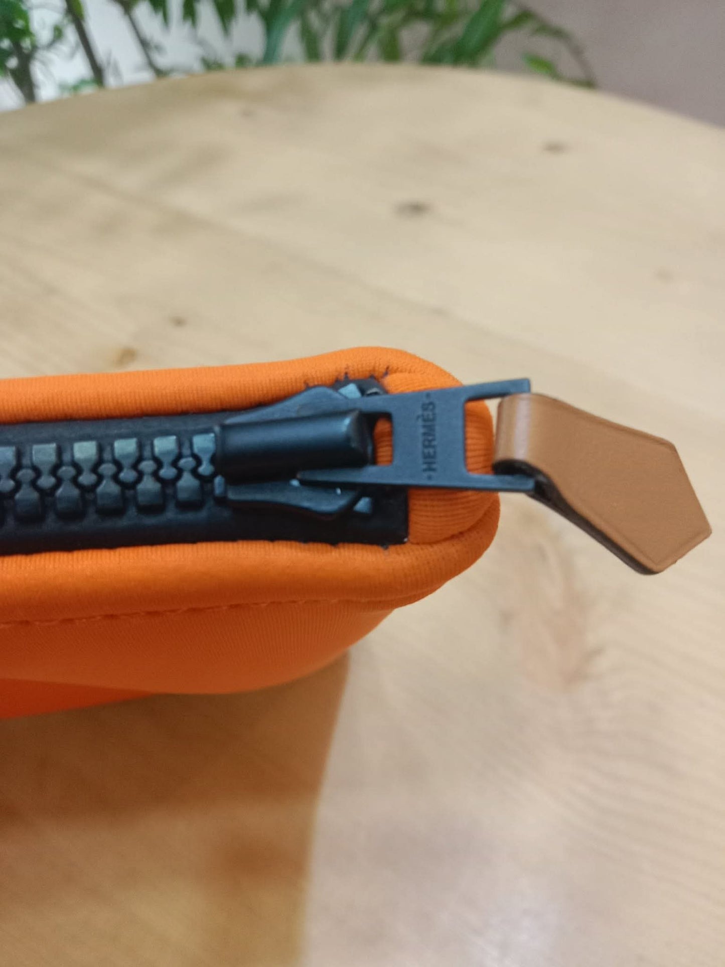 Hermes Neoprene Bain Orange Pouch