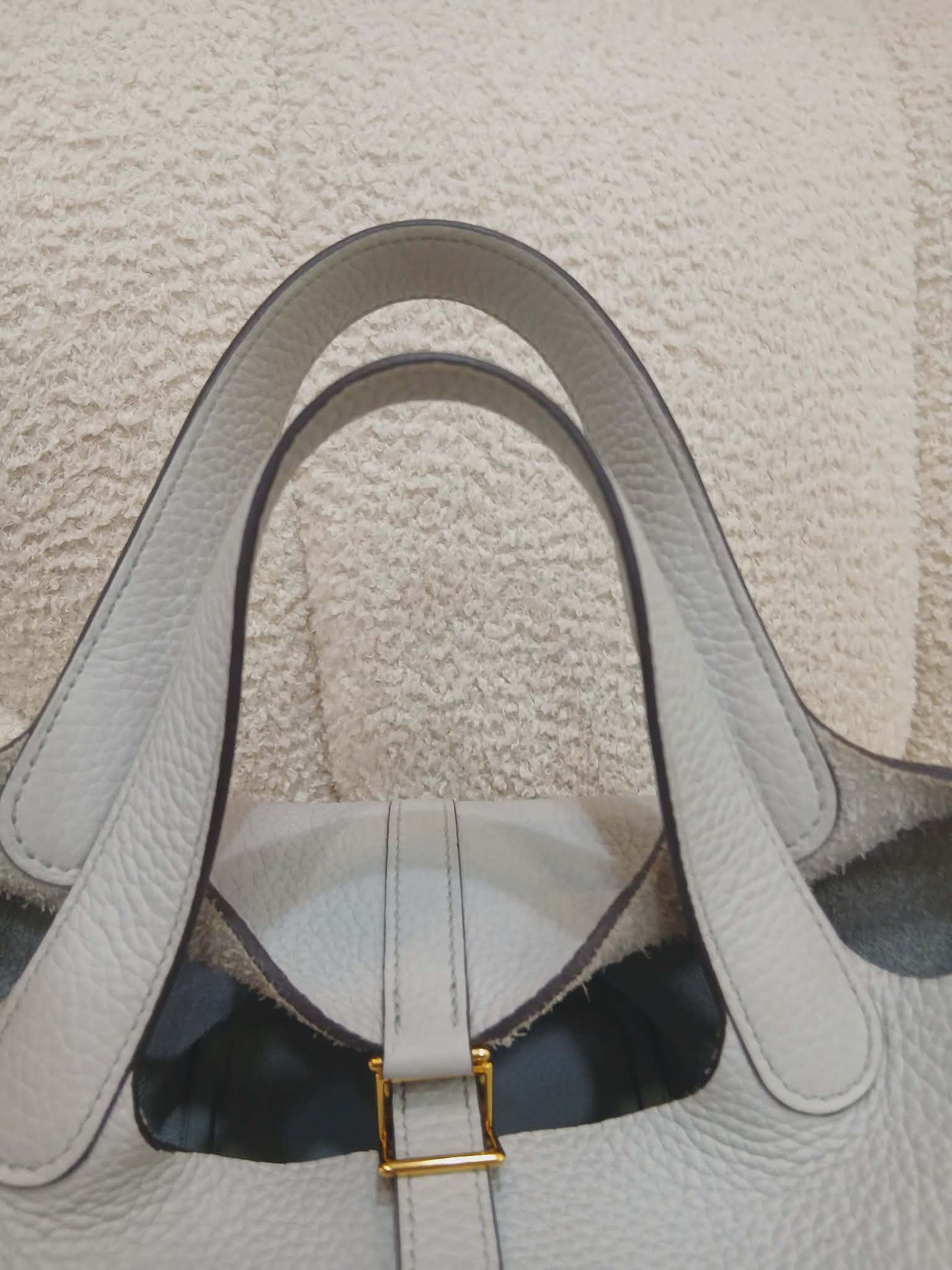 Hermes Picotin 18 Bleu Glacier Clemence Stamp Z 2021