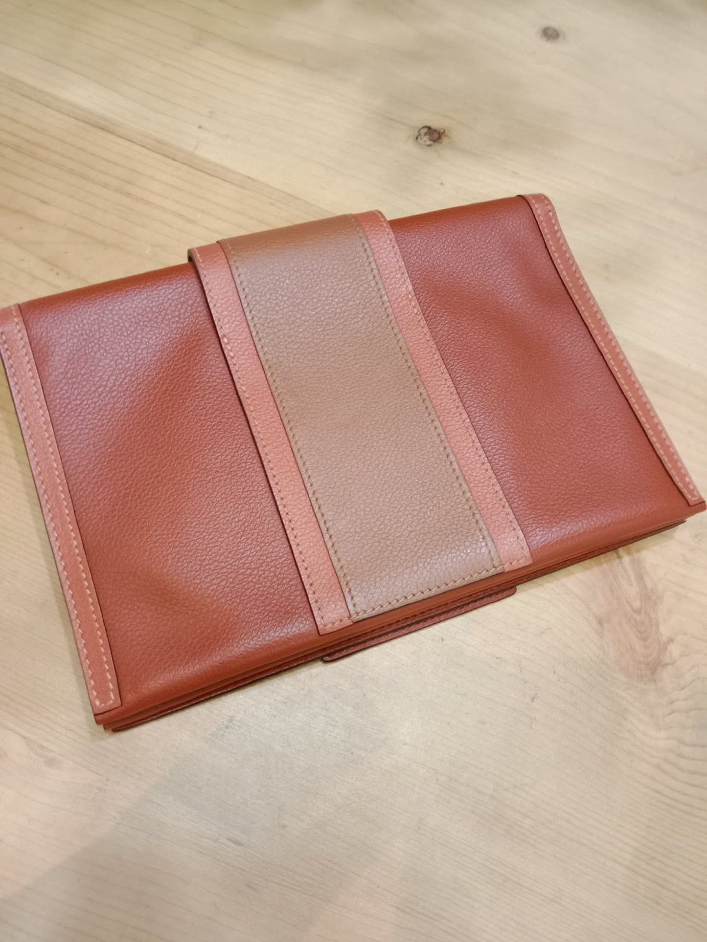 Hermes H Passant Clutch Bicolor Stamp Z 2021