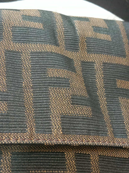 Fendi Zucca Baguette Brown Bag