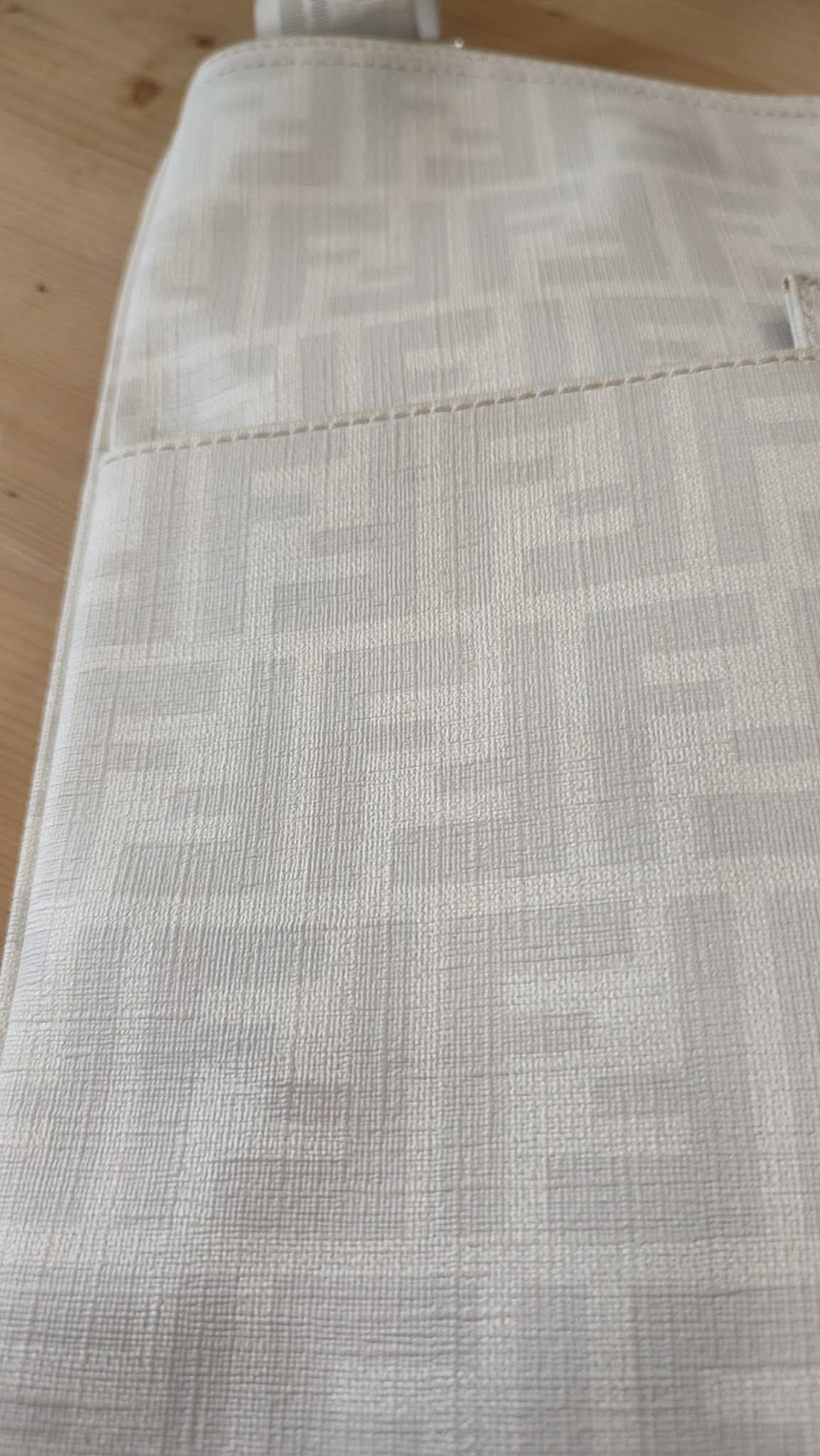 Fendi Zucca White Coated Canvas Bag
