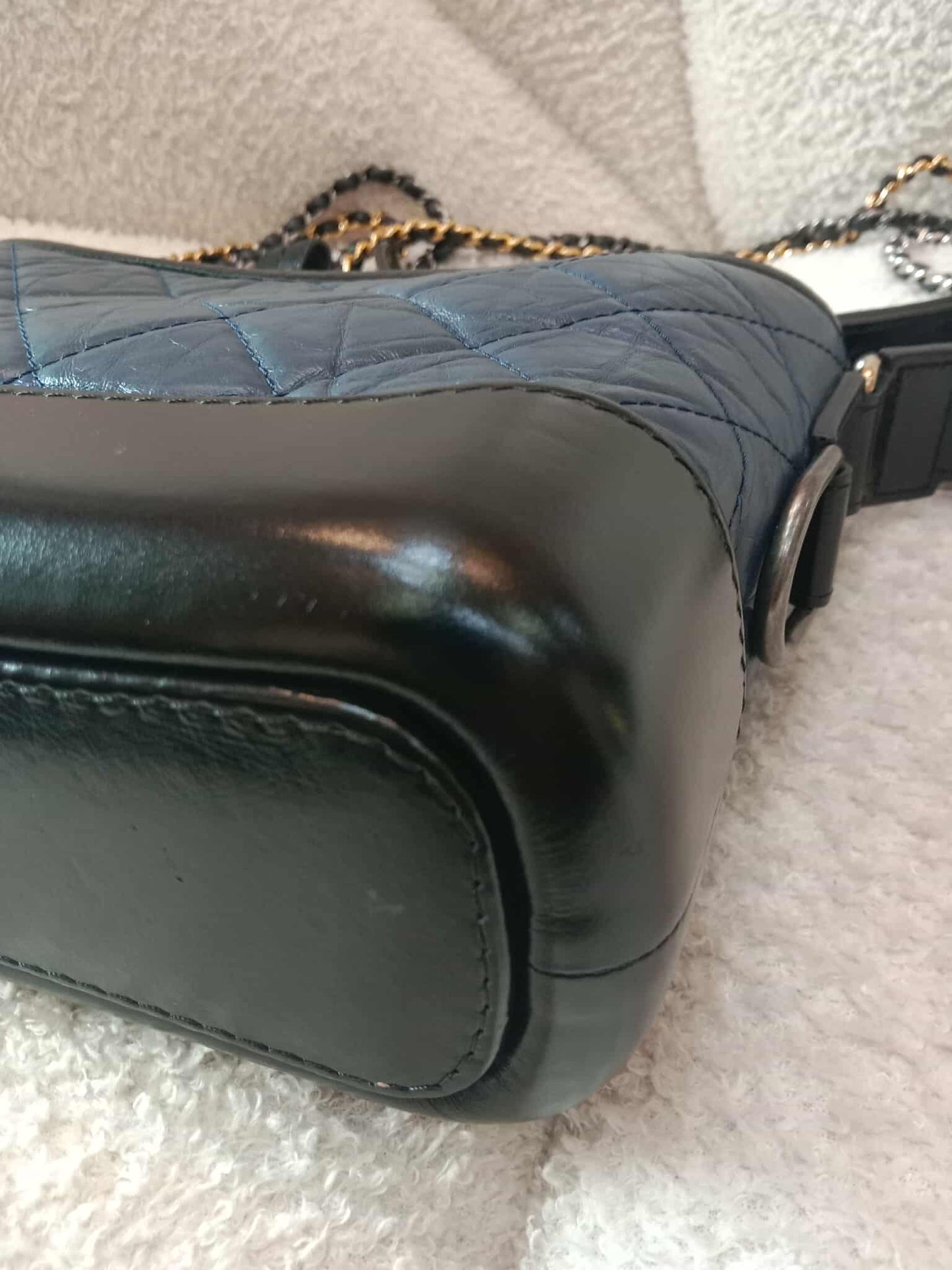 Chanel Gabrielle Hobo Bag Bicolor Blue/Black Series 29