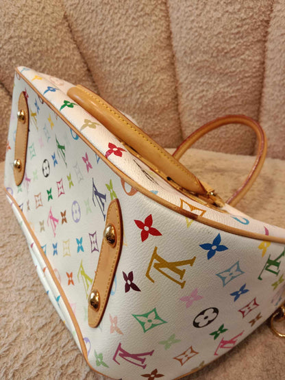 Louis Vuitton x Takashi Murakami Rita White Multicolor Monogram Canvas