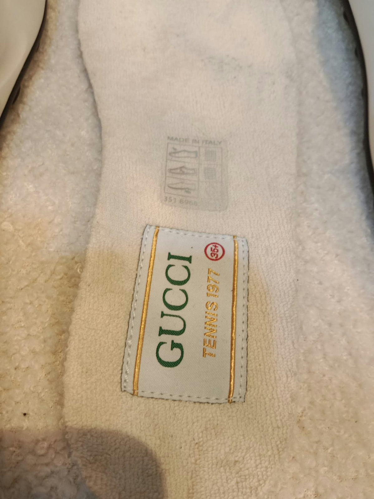 Gucci GG Monogram Platform Sneakers Ivory/Black Size 35.5