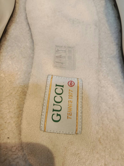 Gucci GG Monogram Platform Sneakers Ivory/Black Size 35.5