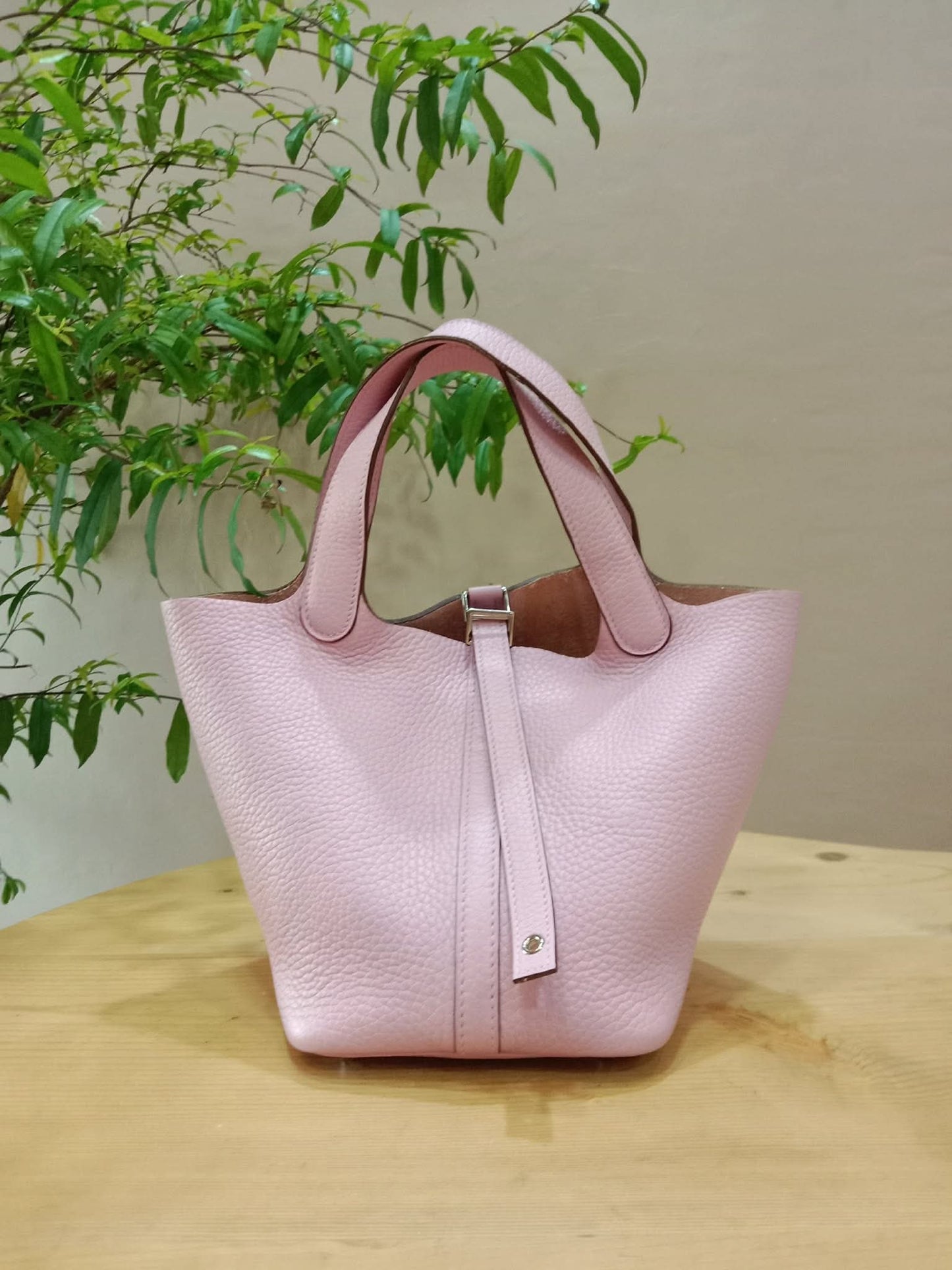 Hermes Picotin Lock 18 Rose Sakura Clemence Stamp Z 2021