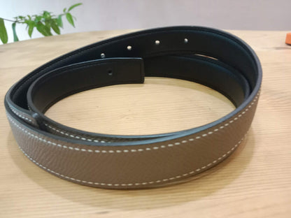 Hermes Mini Constance Reversible Belt Etoupe Stamp Z 2021