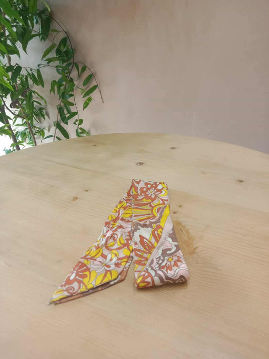 Hermes La Source de Pegase Silk Twilly Scarf