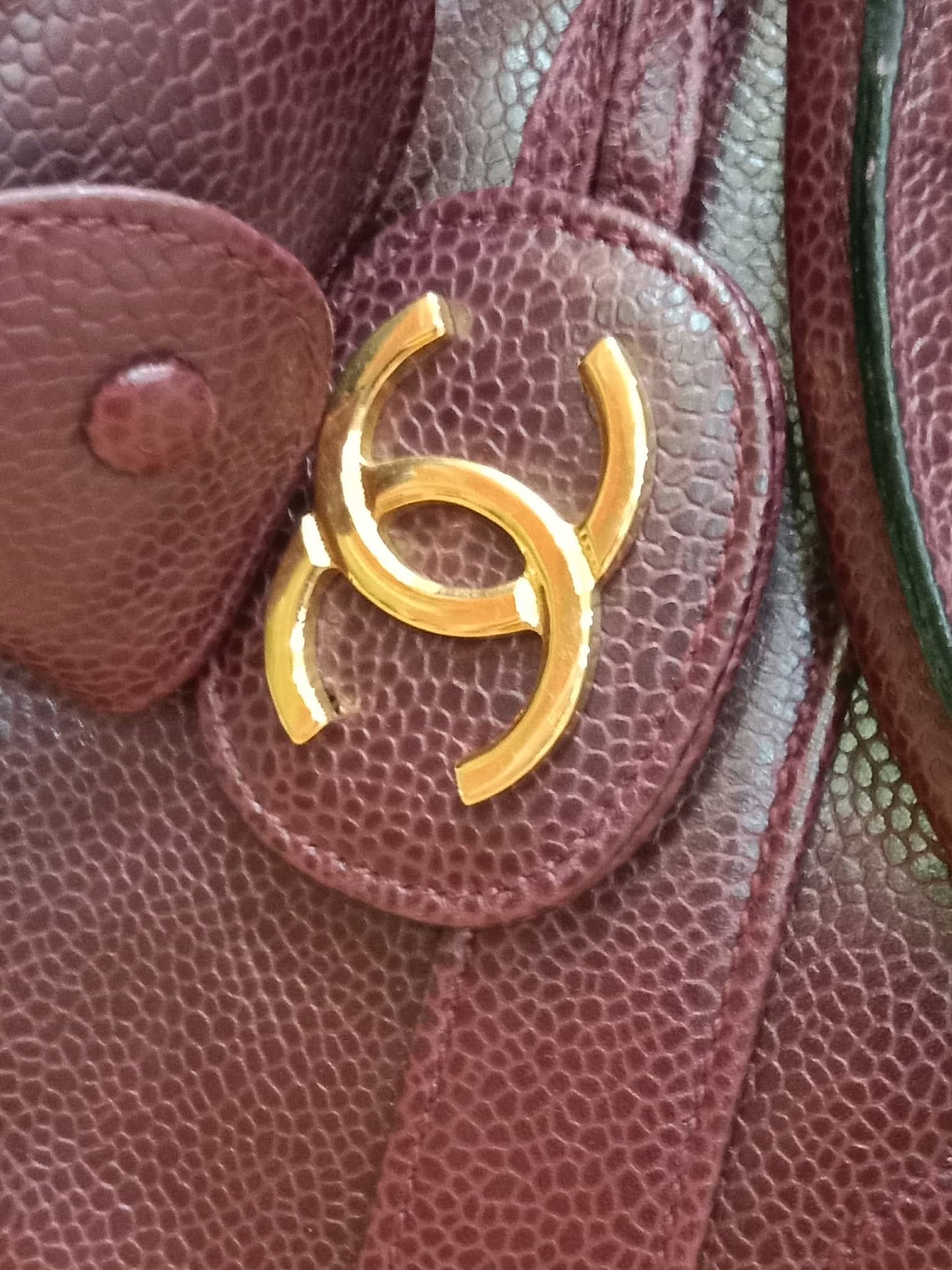 Chanel Boston Bag Burgundy Caviar Series 2