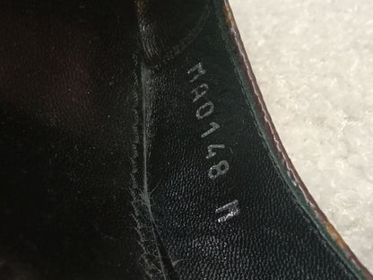 Louis Vuitton Archlight Slingback Pumps Toe Cap Patent Black Monogram Canvas Size 35.5