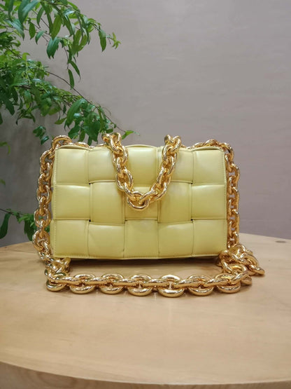Bottega Veneta Chain Cassette Shoulder Bag Yellow