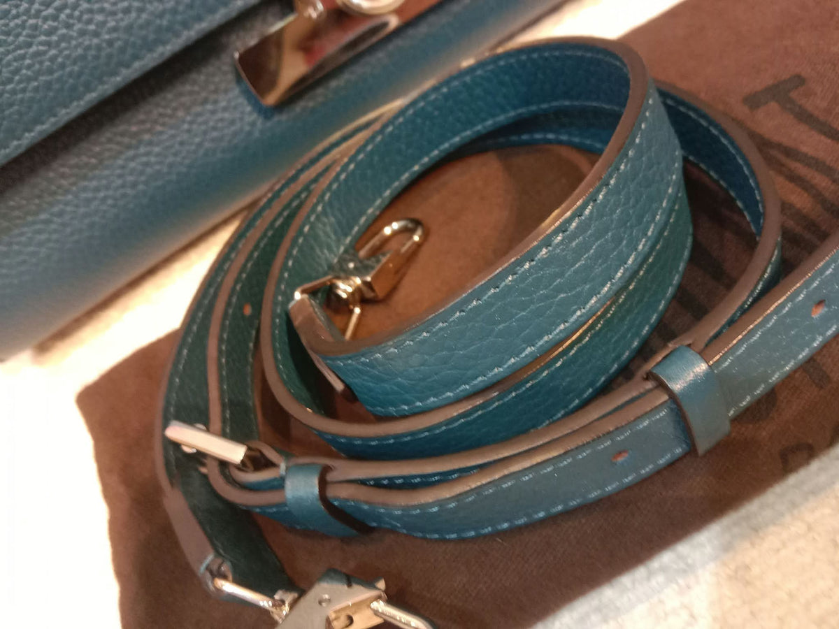 Moynat Rejane Blue Leather Bag