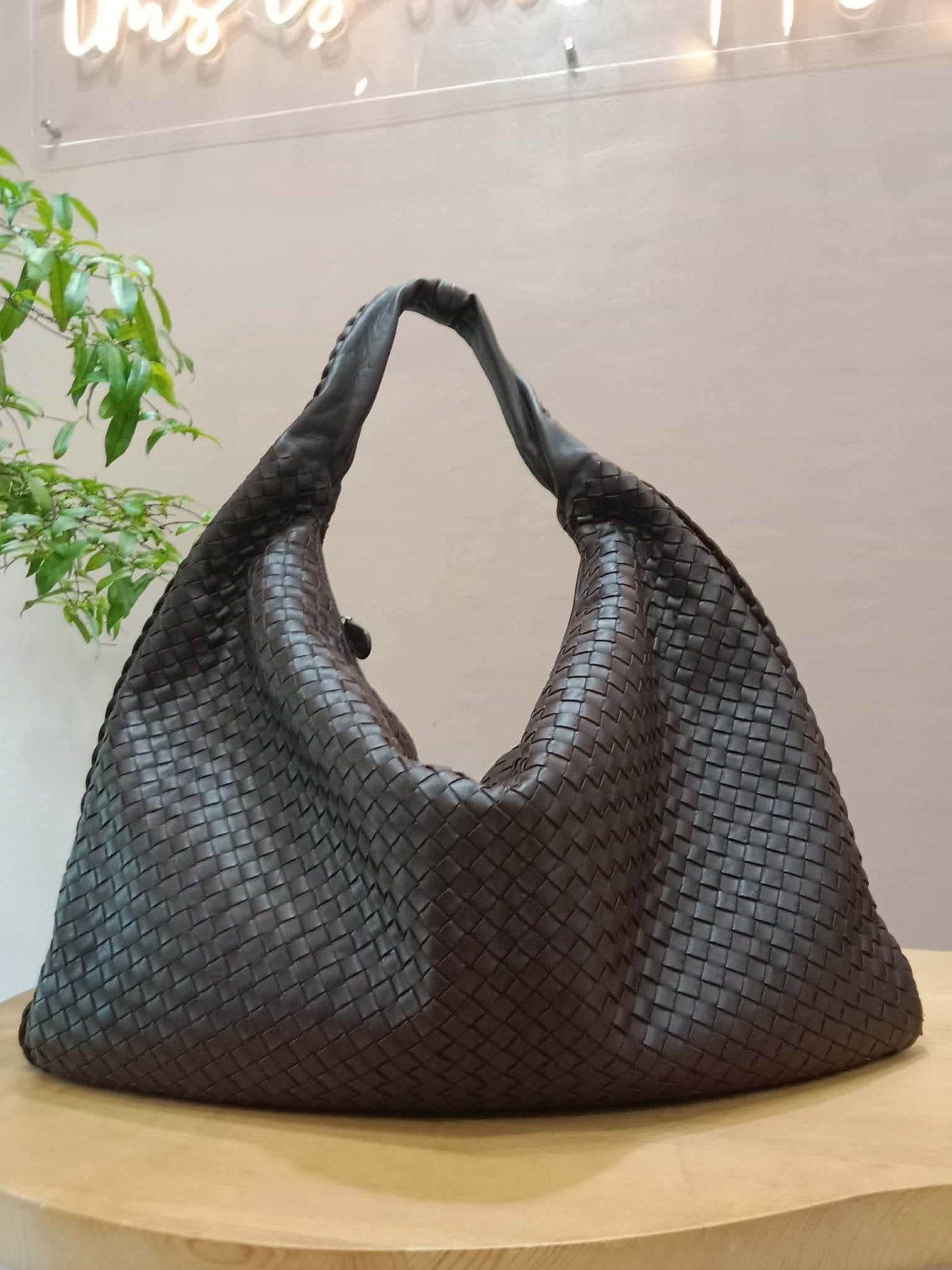 Bottega Veneta Intrecciato Espresso Woven Nappa Leather Maxi Bag
