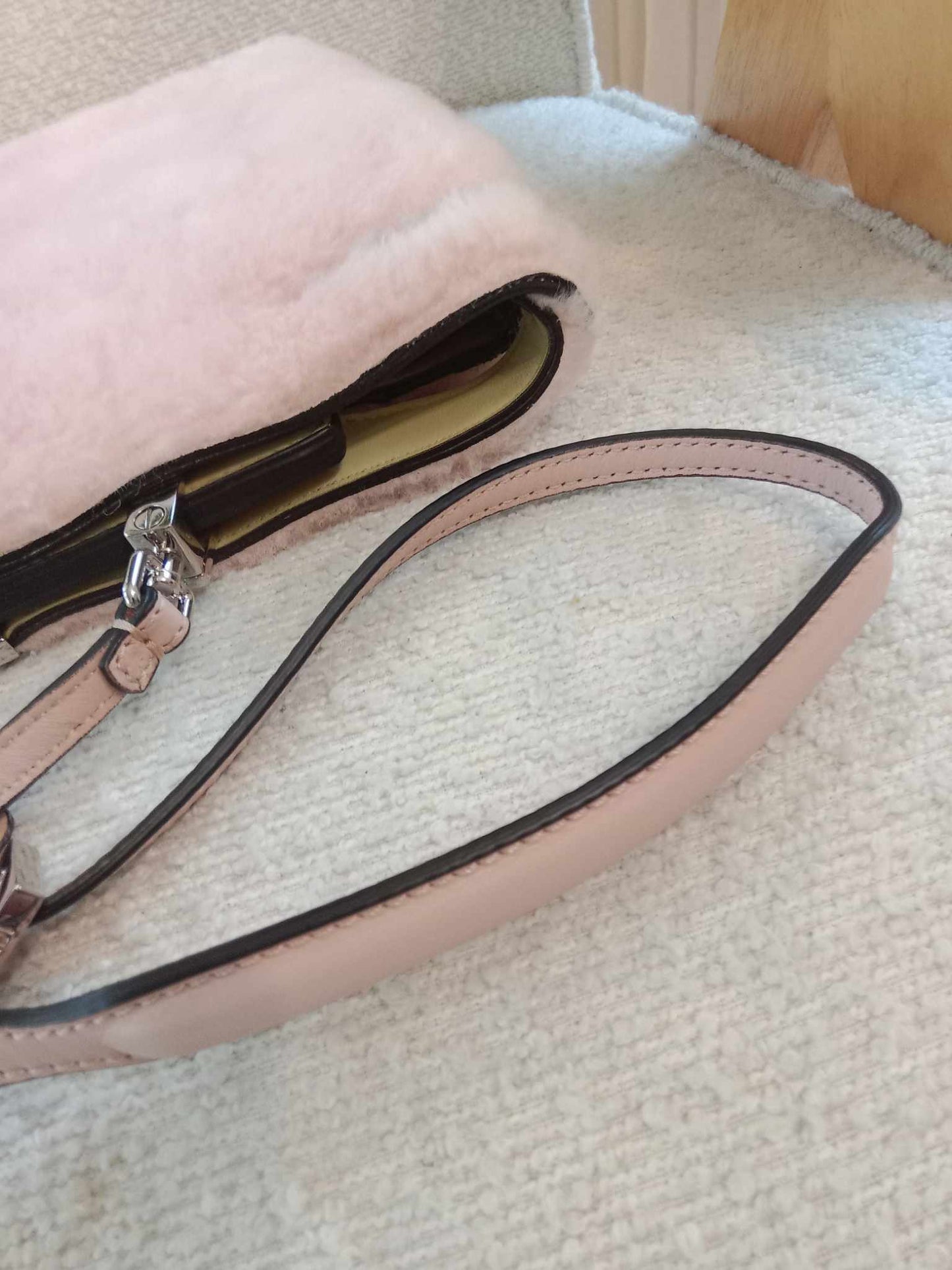 Fendi Shearling Peekaboo Pink