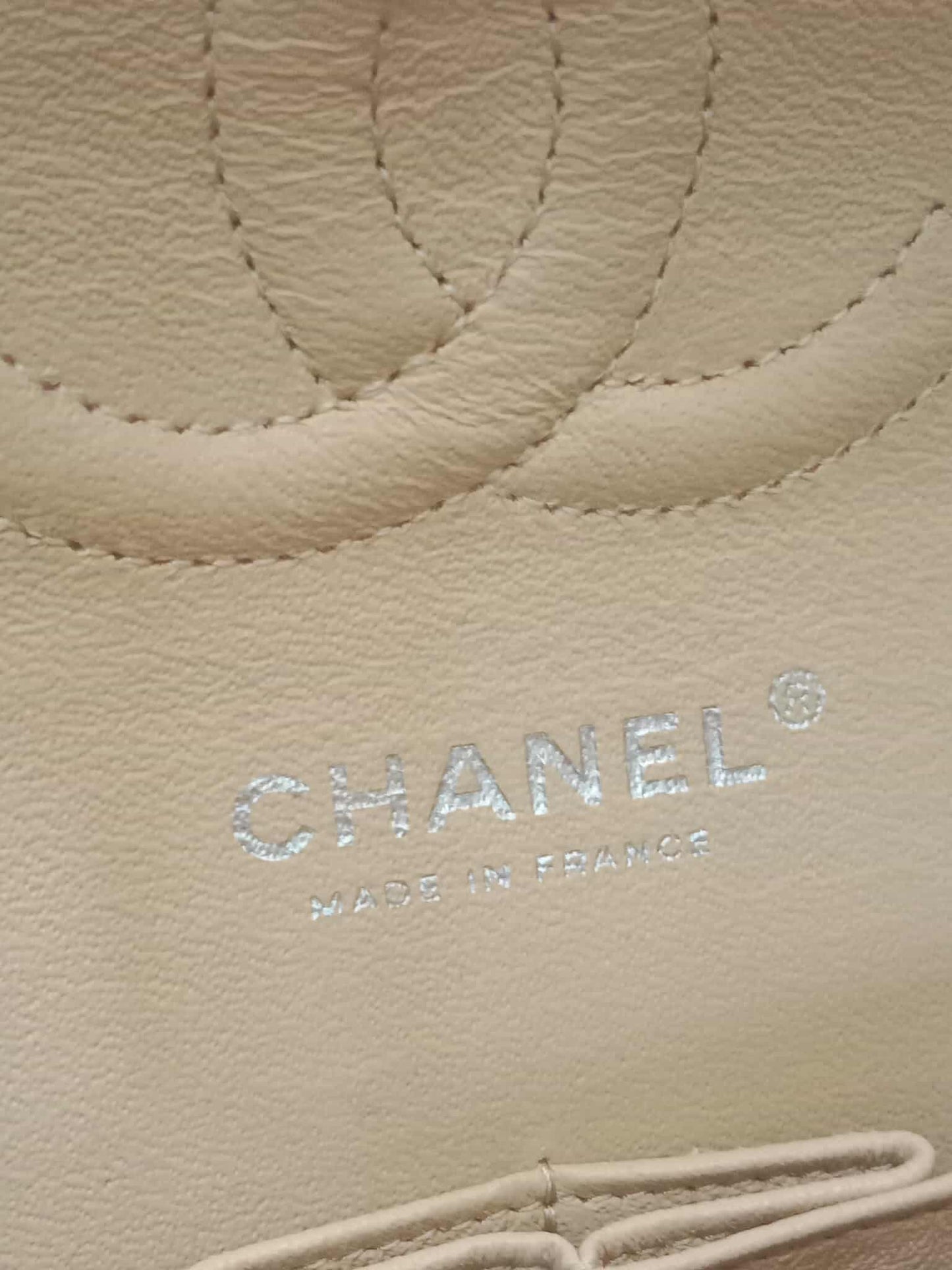 Chanel Classic Double Flap Medium Beige Caviar Series 14