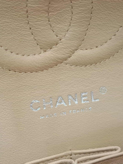 Chanel Classic Double Flap Medium Beige Caviar Series 14