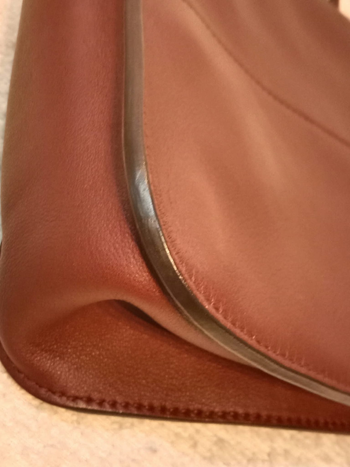 Hermes Halzan 22 Burgundy Clemence Stamp A 2017
