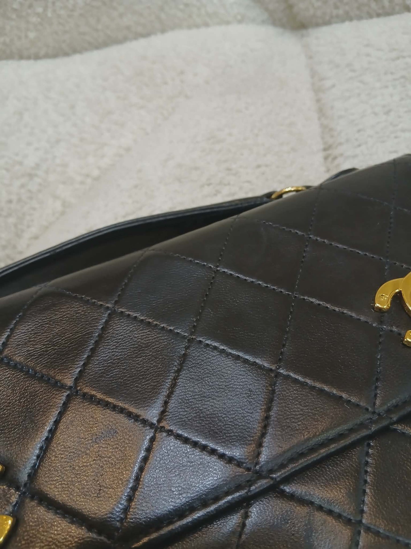 Chanel Matelasse Lambskin Double Turn Lock Vintage Mini Briefcase Series 1