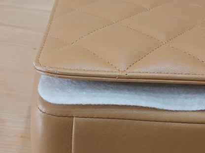 Chanel Diamond CC Chain Brown Caramel Lambskin Flap Bag Series 18