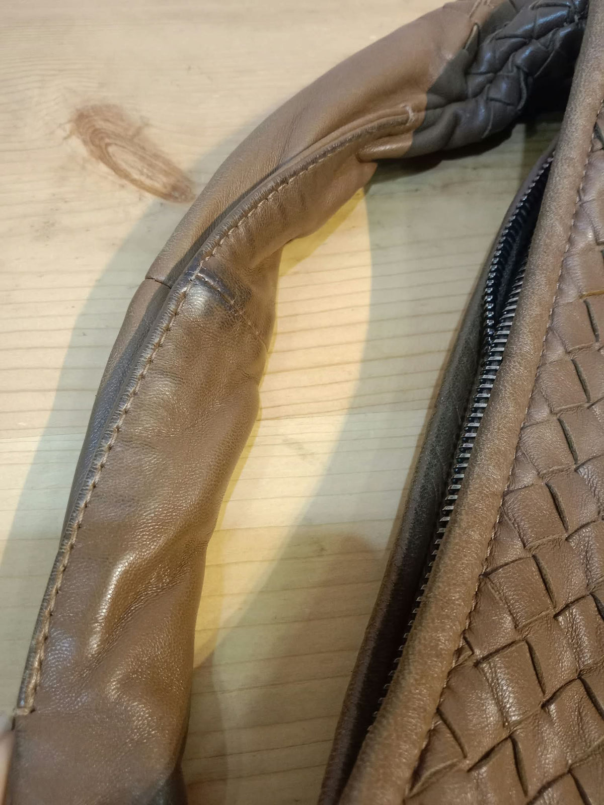 Bottega Veneta Hobo Intrecciato Bag Brown