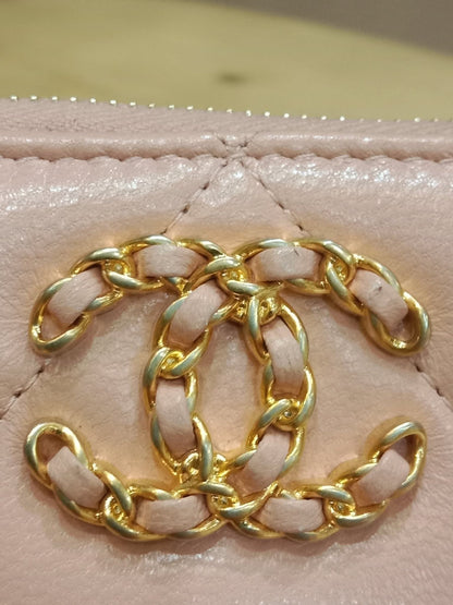 Chanel 19 Wallet Lambskin Pink Series 29