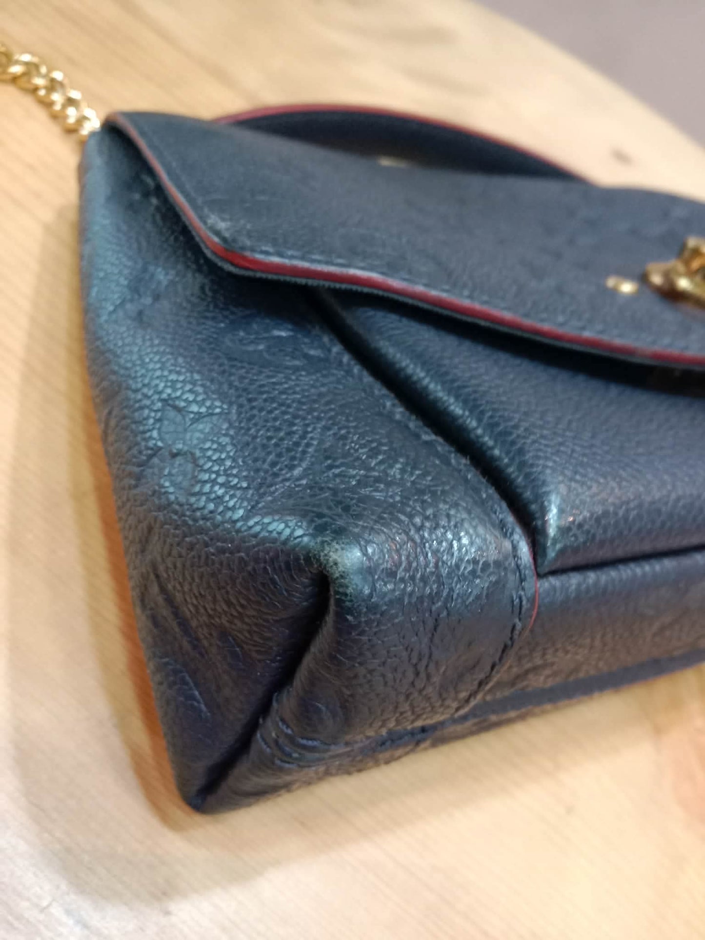 Louis Vuitton Marine/Rouge Monogram Empreinte Leather Blanche BB Bag