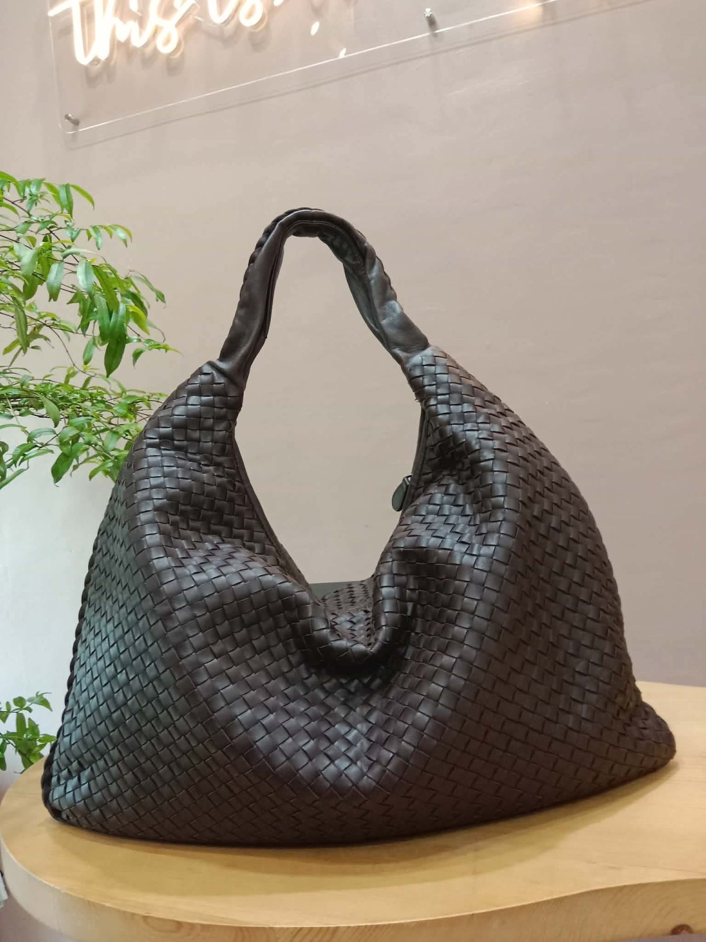 Bottega Veneta Intrecciato Espresso Woven Nappa Leather Maxi Bag